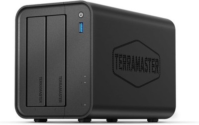 TERRAMASTER F2-425 2-Bay NAS Storage - Intel x86 Quad-Core CPU, 4GB RAM, 2.5GbE