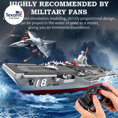 RC Boats for Kids 8-12, 16-Inch Warship Battleship Aircraft