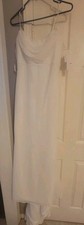 Davids Bridal Galina Dress Gown Wedding Dance Sz 4 Nwt Sequins Small Mark
