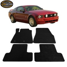 Fits 05-09 Ford Mustang 2dr Floor Mats Carpet Front Rear Nylon Black 4pc