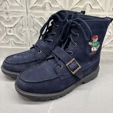 Polo Ralph Lauren Boots - Boys Ranger Bear Navy Suede US SZ4