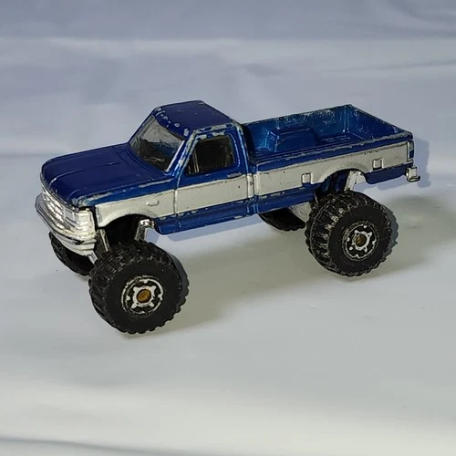 1993 Matchbox Ford F-150 4x4 Blue Diecast Toy Truck Vintage