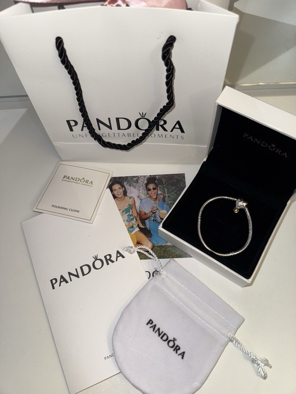 Pandora Silver Bracelet Sizes 17 & 18-image