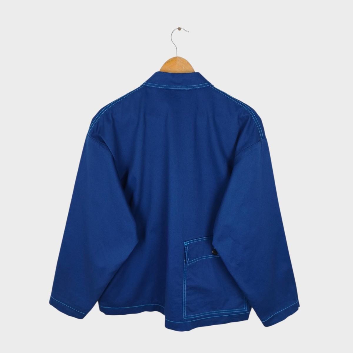 MARNI x UNIQLO Men's Blue Cotton Twill Utility Chore Jacket - Size