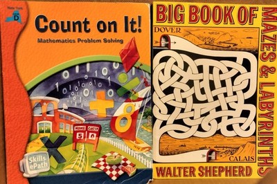 Count on It!-Problem Solving & Big Book of Mazes & Labyrinths Unused