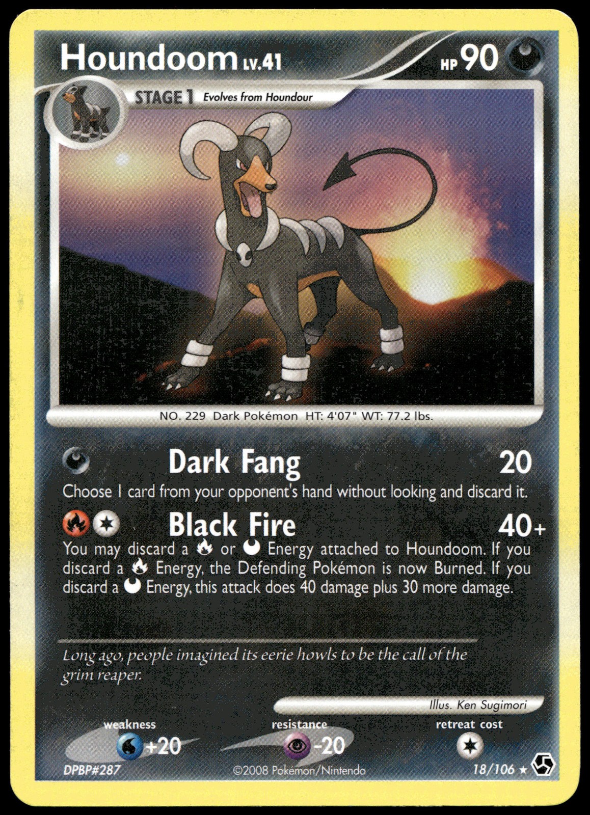 Houndoom Rare Great Encounters 18/106 LP