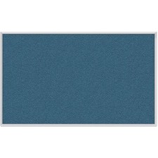 Pemberly Row Vinyl 2' x 3' Bulletin Board with Aluminum Frame in Ocean Blue