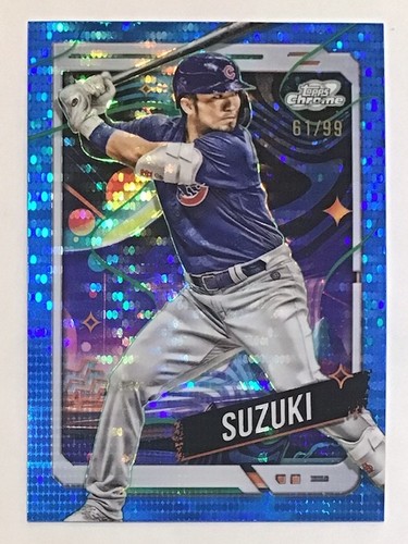 SEIYA SUZUKI 2024 TOPPS CHROME COSMIC 61/99 BLUE MOON REFRACTOR🌈 CHICAGO CUBS