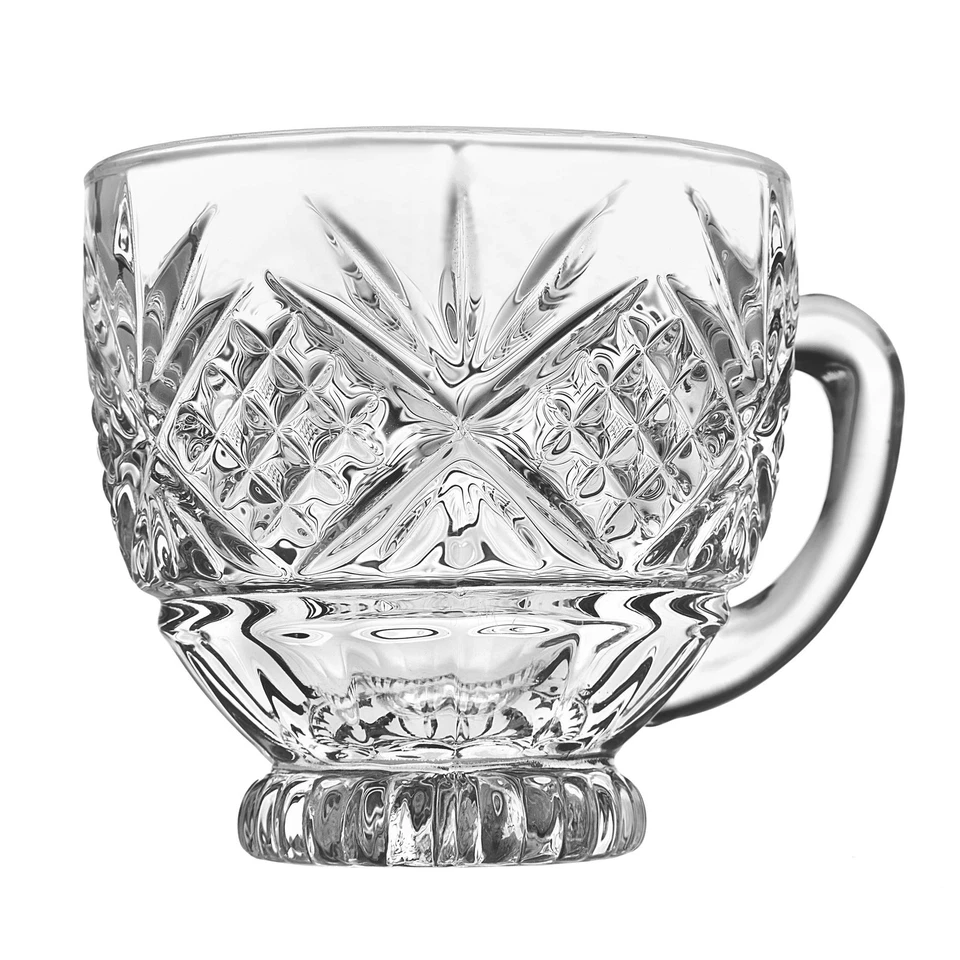 Juego de ponche de cristal Dublin con 8 tazas y cucharón - Juego de 10 piezas Foto 4 de 4