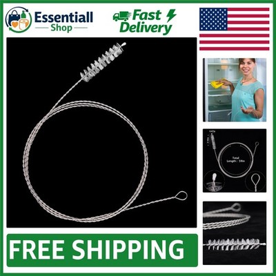 Effortless Drain Cleaning with 56-Inch Flexible Brush for Sinks & Refrigerators