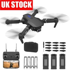 Drone RC Drones Pro 4K HD Camera 3 Batteries WIFI FPV Quadcopter Foldable Black