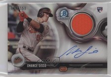 2018 Bowman Chrome Relics 117/150 Chance Sisco #BCAR-CS Auto 11pk