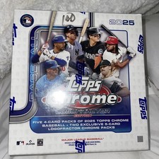 2025 Topps Chrome Baseball Factory Sealed Logofractor Hobby Box
