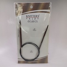 Knitter's Pride Cubics Circular Knitting Needles US 7 4.5mm 40" Rosewood Wood