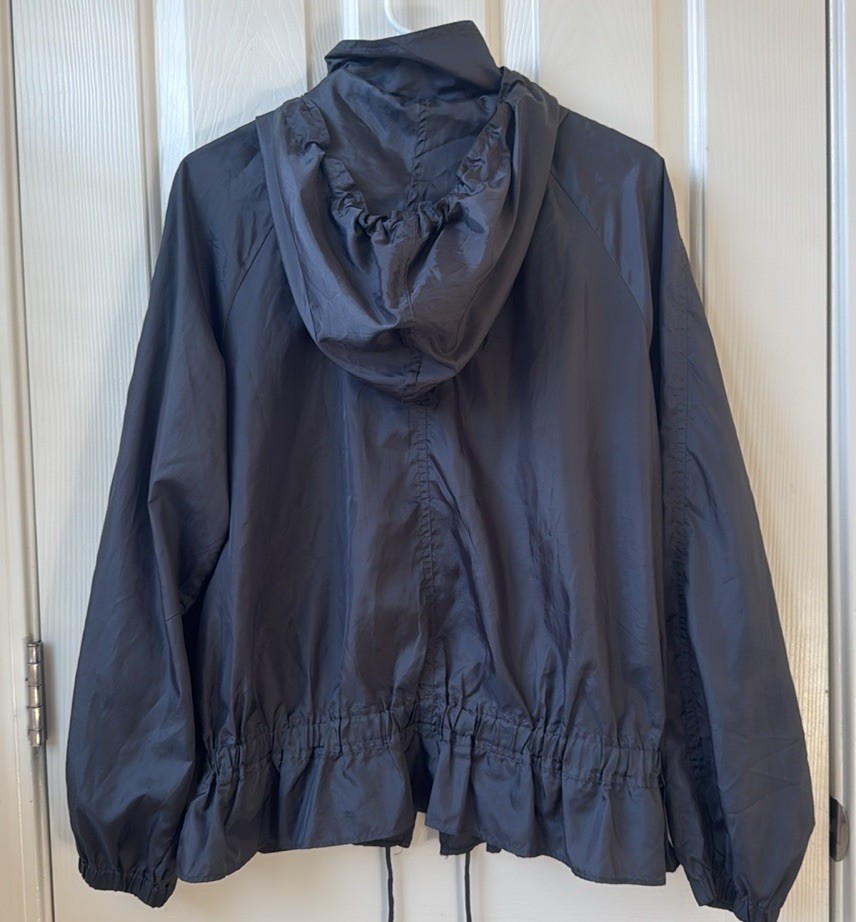 Free People Women’s Size Large Ripstop Parachute Lightweight Jacket Black image 10
