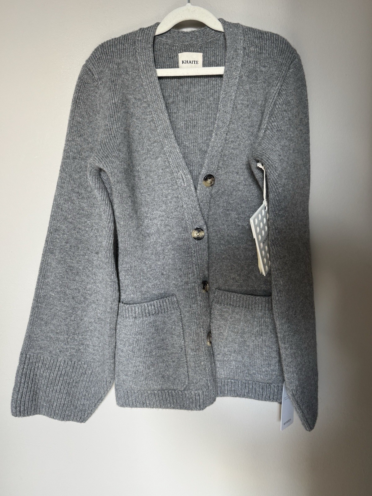 NWT Khaite Cashmere Cardigan Gray XS