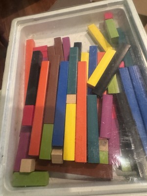 Cuisenaire WOOD Rods Math Manipulatives VINTAGE.  Comes In Different Containers