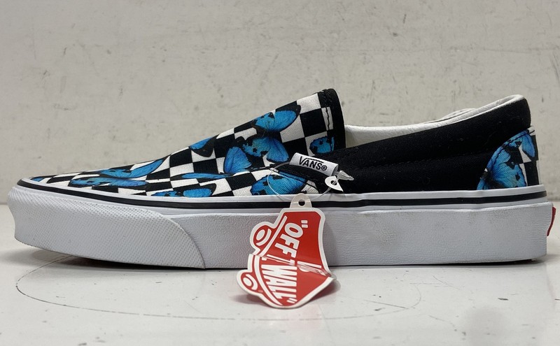 Vans Classic Slip-On 'Butterfly Checkerboard' Sneakers Women's Sz 8