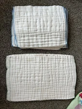 10 Small Prefolds & 4 Large prefolds