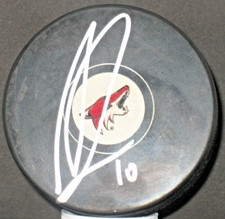 Anthony Duclair Signed Autograph PSA DNA NHL Logo Puck Arizona Coyotes Auto