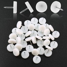 40 PCS Nail in Furniture Glides 18mm Nylon Chair Glides for Wood Floors,
