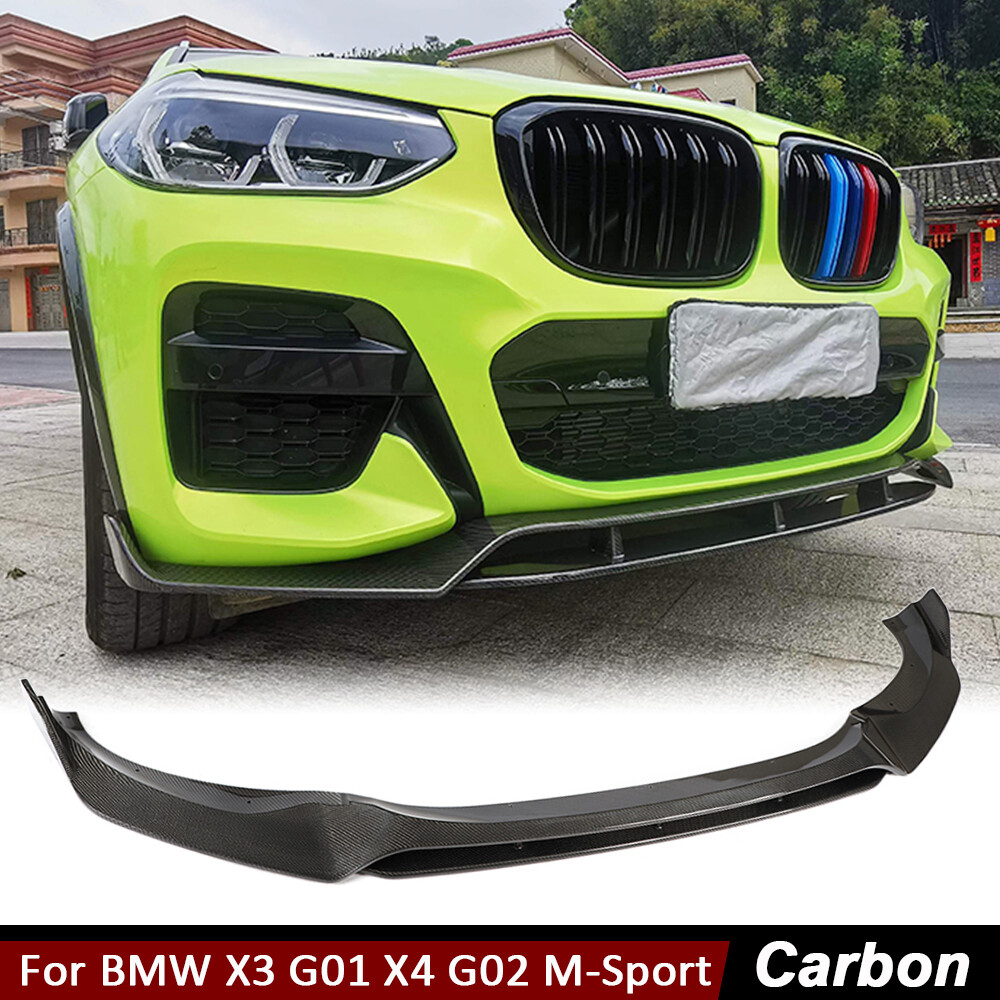 For BMW X3 G01 X4 G02 M-Sport 18UP REAL CRABON Front Bumper Lip Spoiler Splitter