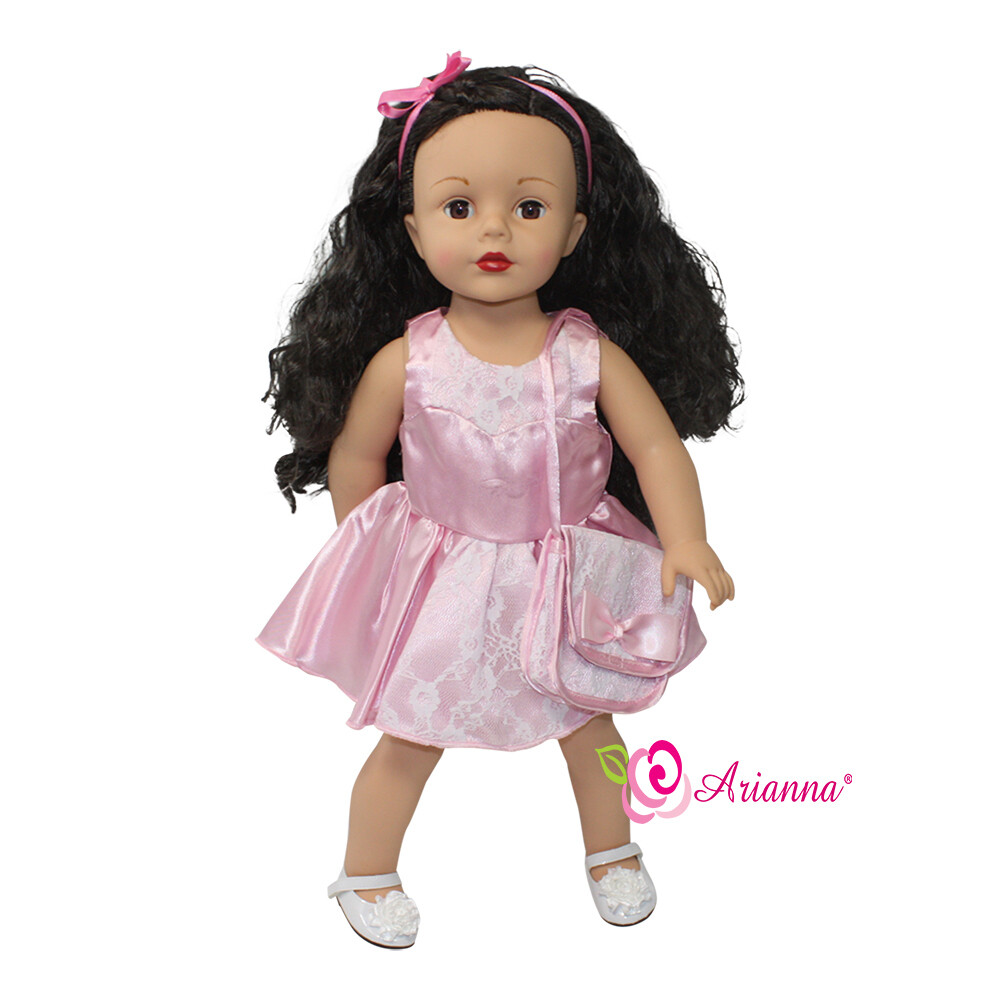 18 inch doll holiday dress Fits Like American Girl Doll Clothes/ 18 Inch Doll Clothes/ Holiday Sparkle Red Christmas Dress