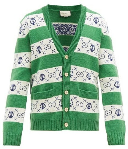 Gucci GG-jacquard wool cardigan Jacket 