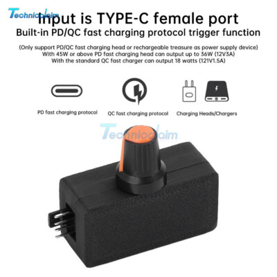 High-power PWM Speed Controller 4-wire Violent Fan Governor PD QC Fast Charging