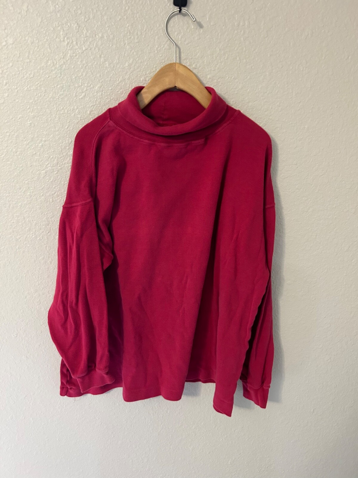 Vintage Soft Basic Raspberry Pink Turtleneck Size… - image 6