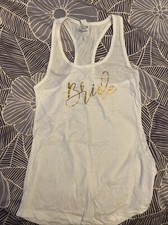 Bride Tank Top gold lettering size Medium