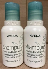 Aveda Shampure Hand and Body Wash 1.7oz/50ml  Travel Size **2-PACK** NEW