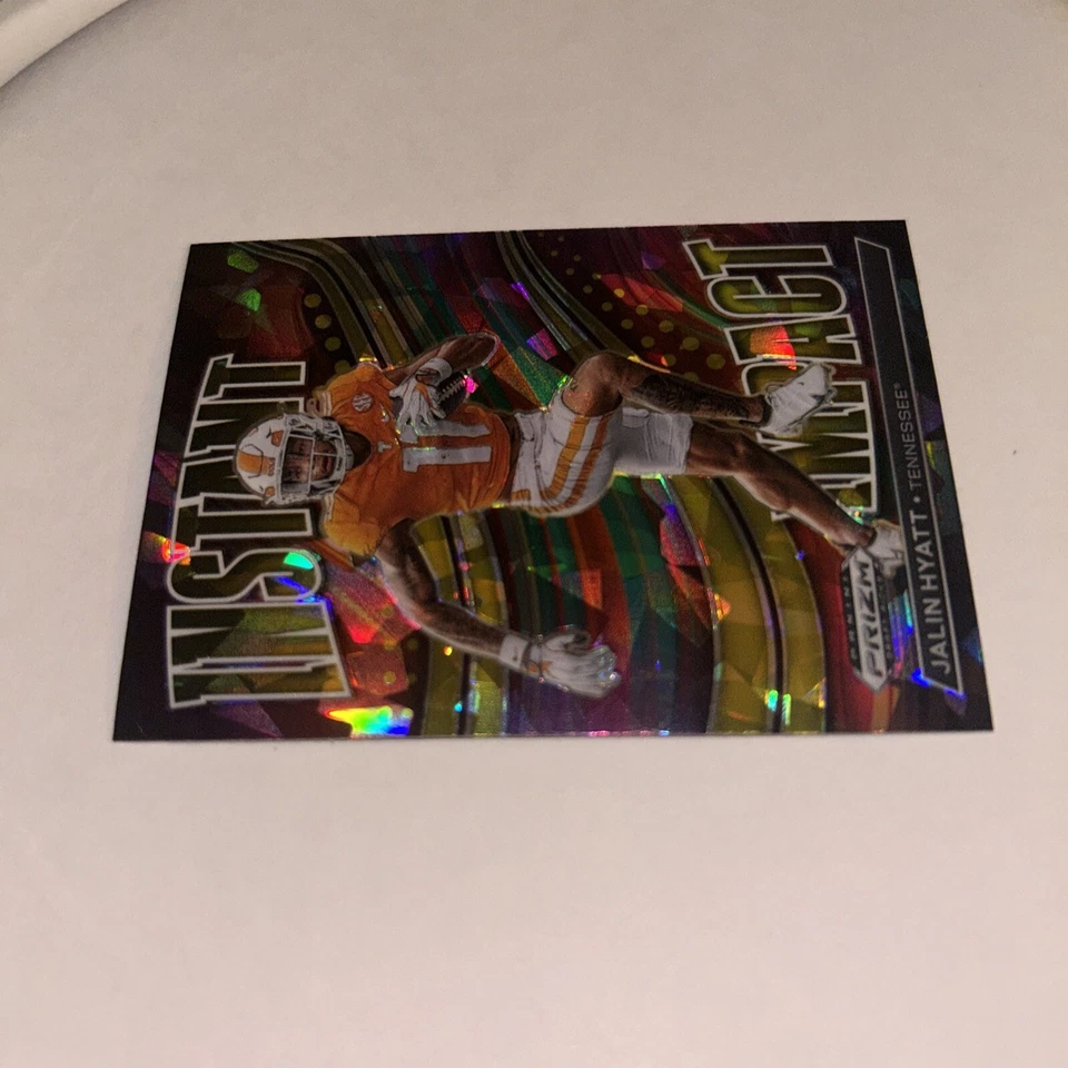 2023 Panini Prizm Draft Picks - Instant Impact Red Ice Prizm #II-12 Jalin Hyatt  - Image 4 of 4