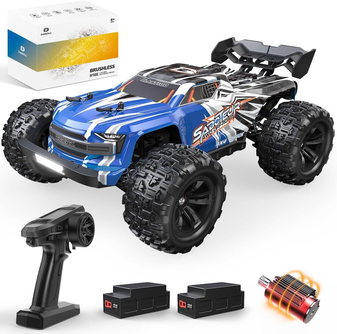 DEERC H16E 1:16 Scale RC Car Brushless 4X4 RTR Fast Max 70kph RC