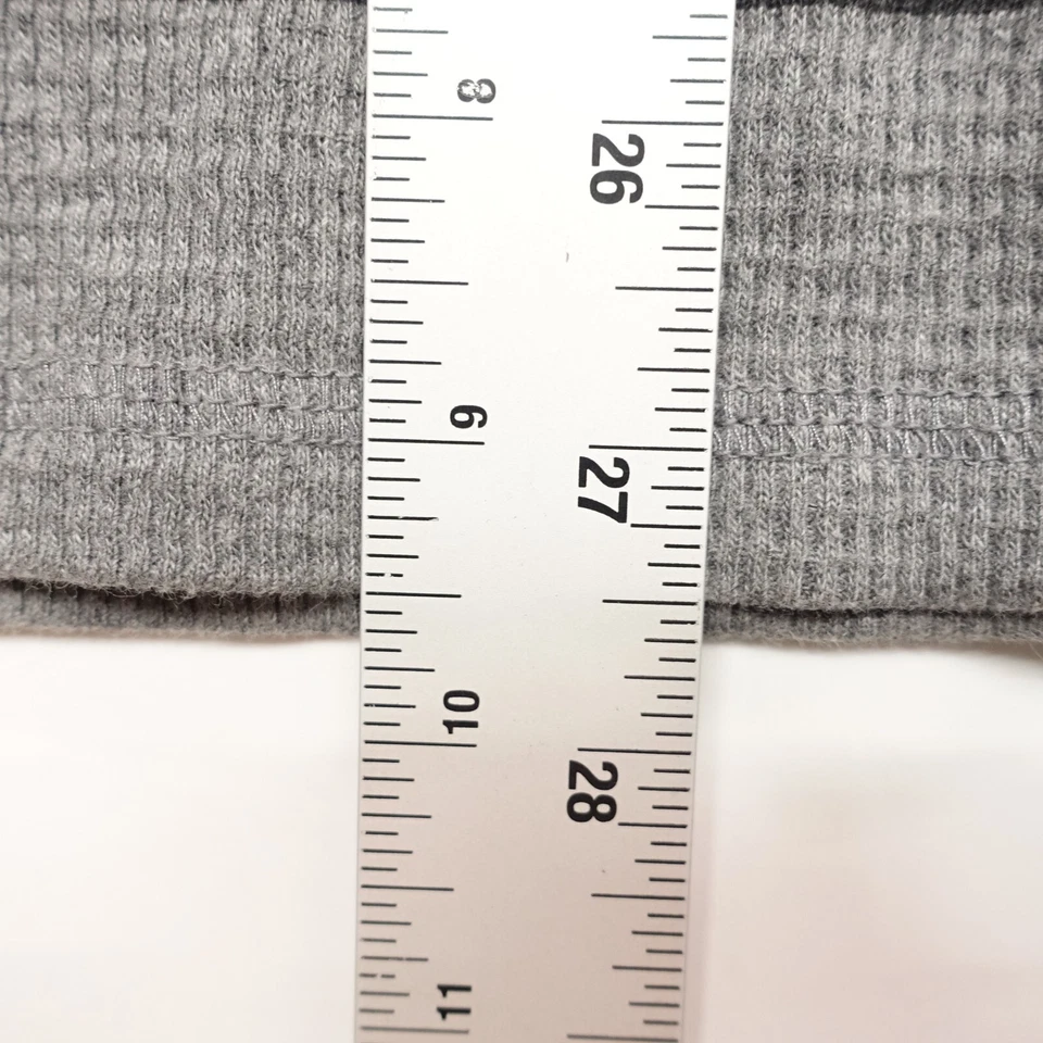 Roebuck & Co. Camisa Pullover Para Hombre Grande L Gris Rayas Cuello Henley Manga Larga Foto 4 de 4