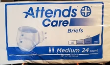 Attends Care Medium size Adult Incontinence Briefs Heavy Absorbency 24 Pack
