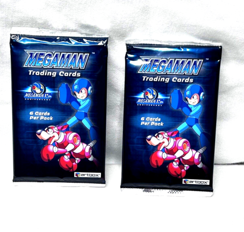 Two 2004 Mega Man Artbox Trading Cards NIP Capcom FREE Shipping - Picture 1 of 4