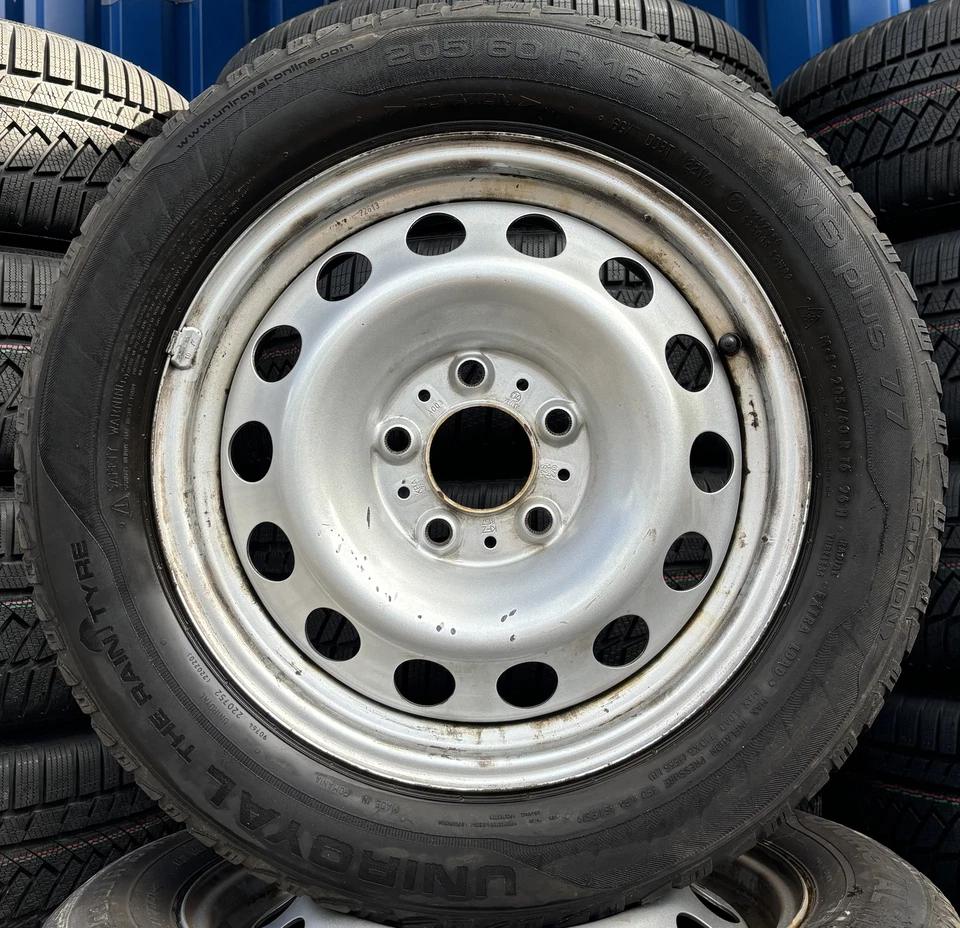 4 Orig VW Winterräder Stahl 205/60 R16 96H Touran KBA 43738 1618 - Bild 2 von 3