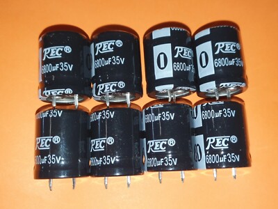 8x Elko 6800µF/35V 85°C 25x30mm Snap-In 6800uF