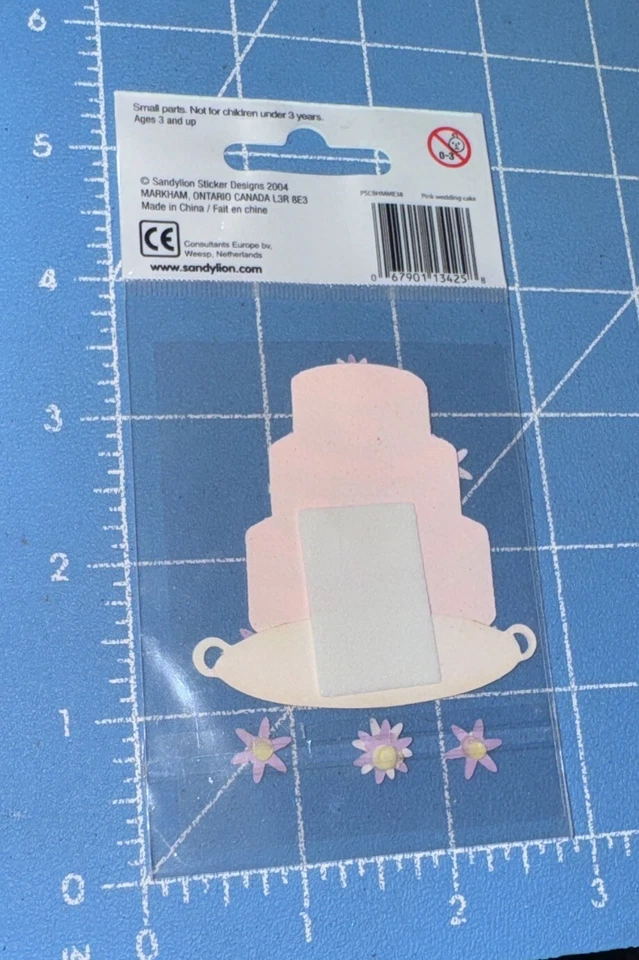 Nuevo en Paquete Sandylion Essentials Pegatinas 3D 2004 Pastel Rosa Foto 2 de 2