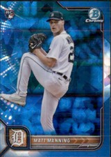 2022 BOWMAN CHROME SAPPHIRE DETROIT TIGERS - RC MATT MANNING #23