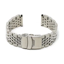 StrapsCo Stainless Steel Beads of Rice Metal Bracelet Watch Band Strap