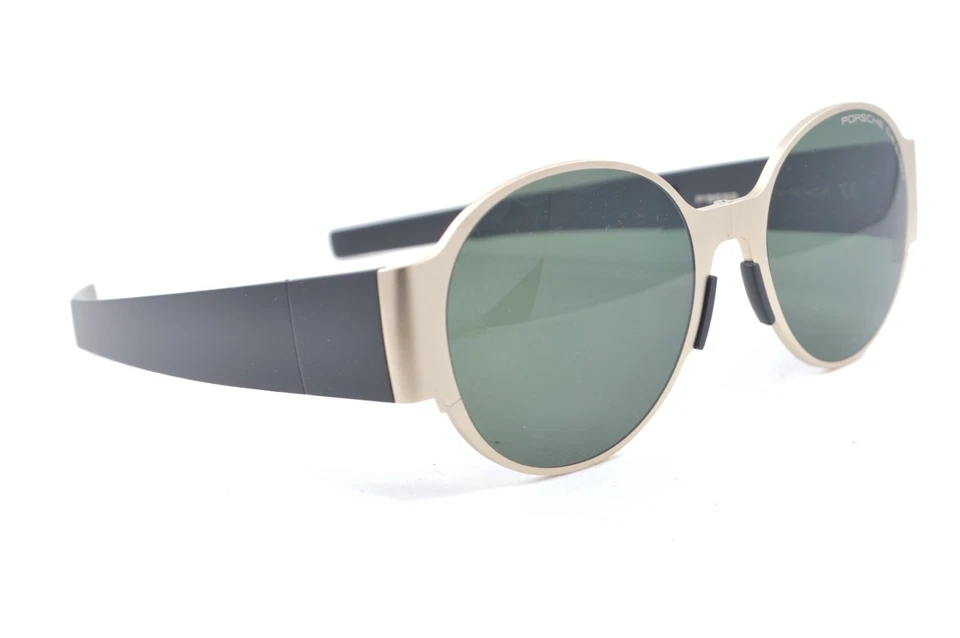 Nuevas gafas de sol plegables auténticas Porsche Design P'8592 C doradas mate titanio nuevas en caja Foto 3 de 4