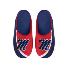 FOCO NCAA Men's Ole Miss Rebels 2022 Big Logo Color Edge Slippers