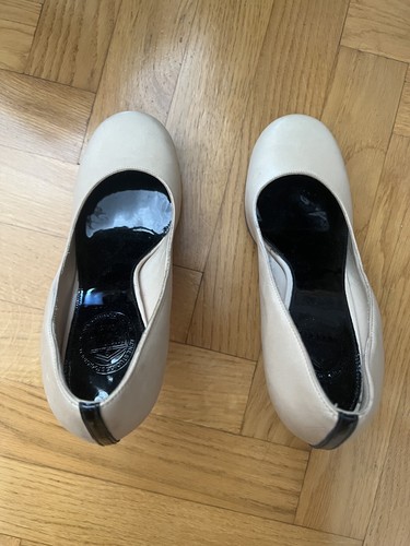 Acne Studios Womens Heel Round Toe Pumps Beige Leather Size 39 US 8.5