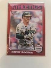 2024 Topps Heritage Brent Rooker #145 ERROR White Border Listed On Back 04