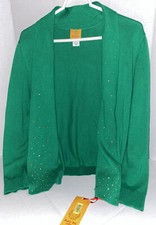 Green Ruby Rd. Gold Studded Sweater Petite L