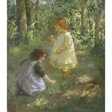 Picking Primroses - N G Dixon Medici Print