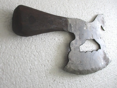 ANTIQUE OLD BUTCHER MEAT CLEAVER CHOPPER HORSE SHAPE KNIFE - Picture 7 of 7