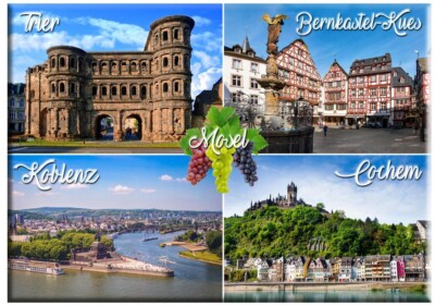 Mosel Foto Souvenir Magnet Germany Trier Koblenz Cochem Bernkastel